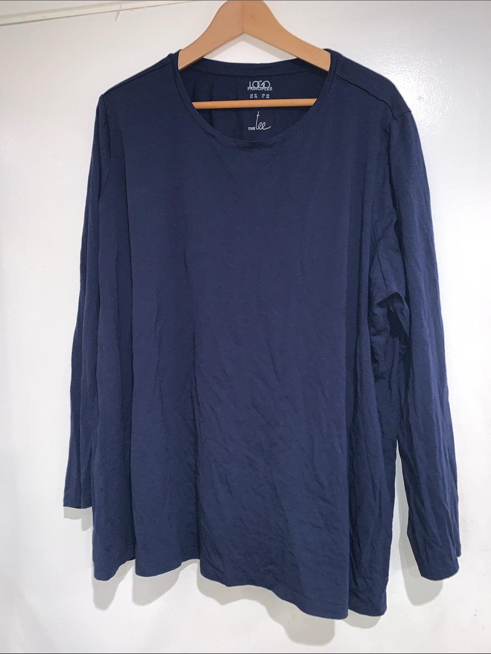 LOGO by Lori Goldstein Deep Navy Long Sleeve Crew